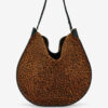 Oskan Hobo Soft Printed Suede Calfskin Leather Bag