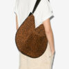 Oskan Hobo Soft Printed Suede Calfskin Leather Bag