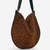 Oskan Hobo Soft Printed Suede Calfskin Leather Bag
