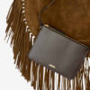 Oskan Hobo Soft Suede Calfskin Leather Bag