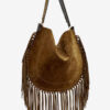 Oskan Hobo Soft Suede Calfskin Leather Bag