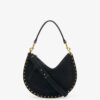 Oskan Hobo Soft Zip Braided Suede Calfskin Leather Handbag