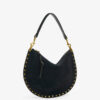 Oskan Hobo Soft Zip Braided Suede Calfskin Leather Handbag