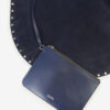 Oskan Hobo Soft Zip Suede Calfskin Leather Handbag