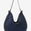 Oskan Hobo Soft Zip Suede Calfskin Leather Handbag