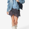 Oskan Hobo Soft Zip Suede Calfskin Leather Handbag