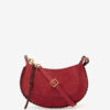 Oskan Moon Braided Suede Calfskin Leather Shoulder Bag