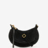 Oskan Moon Shoulder Bag in Braided Suede Calfskin Leather