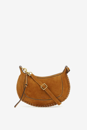 Oskan Moon Shoulder Bag in Braided Suede Calfskin Leather