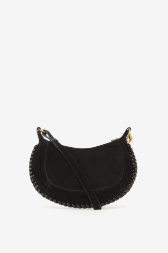 Oskan Moon Shoulder Bag in Braided Suede Calfskin Leather