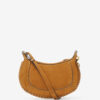 Oskan Moon Shoulder Bag in Braided Suede Calfskin Leather