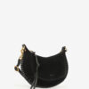 Oskan Moon Shoulder Bag in Braided Suede Calfskin Leather