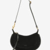 Oskan Moon Shoulder Bag in Braided Suede Calfskin Leather