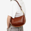 Oskan Moon Shoulder Bag in Soft Leather