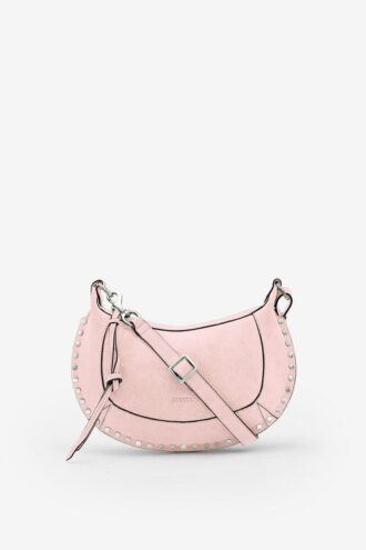 Oskan Moon Shoulder Bag in Suede Leather