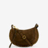 Oskan Moon Suede Calfskin Baguette Handbag