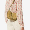 Oskan Moon Suede Calfskin Baguette Handbag