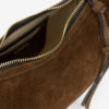 Oskan Moon Suede Calfskin Baguette Handbag