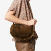 Oskan Moon Suede Calfskin Baguette Handbag