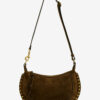 Oskan Moon Suede Calfskin Baguette Handbag