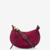 Oskan Moon Suede Calfskin Leather Shoulder Bag