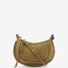Oskan Moon Suede Calfskin Leather Shoulder Bag