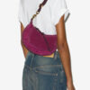 Oskan Moon Suede Calfskin Leather Shoulder Bag