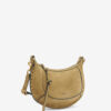 Oskan Moon Suede Calfskin Leather Shoulder Bag