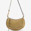 Oskan Moon Suede Calfskin Leather Shoulder Bag