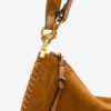 Oskan Soft Zip Bag in Braided Suede Calfskin Leather