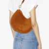 Oskan Soft Zip Bag in Braided Suede Calfskin Leather