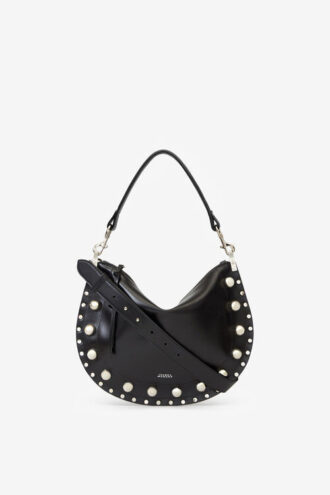 Oskan Soft Zip Bag in Studded Cowhide Leather