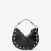 Oskan Soft Zip Bag in Studded Cowhide Leather