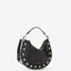 Oskan Soft Zip Bag in Studded Cowhide Leather