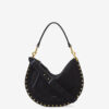 Oskan Soft Zip Bag in Suede Calfskin Leather