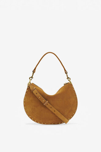 Oskan Soft Zip Bag in Suede Calfskin Leather