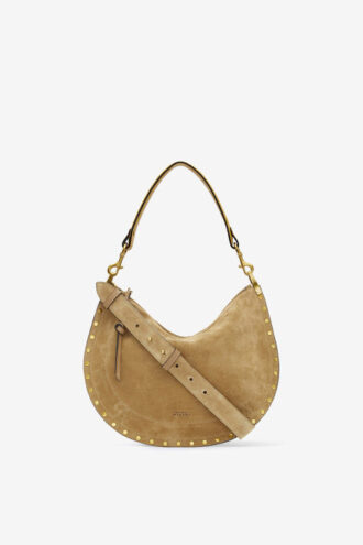 Oskan Soft Zip Bag in Suede Calfskin Leather