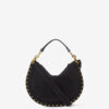 Oskan Soft Zip Bag in Suede Calfskin Leather