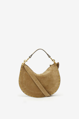 Oskan Soft Zip Bag in Suede Calfskin Leather