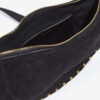 Oskan Soft Zip Bag in Suede Calfskin Leather