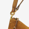 Oskan Soft Zip Bag in Suede Calfskin Leather