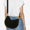 Oskan Soft Zip Bag in Suede Calfskin Leather