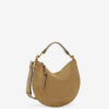 Oskan Soft Zip Bag in Suede Calfskin Leather
