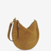 Oskan Soft Zip Bag in Suede Calfskin Leather