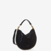 Oskan Soft Zip Bag in Suede Calfskin Leather