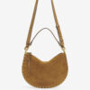 Oskan Soft Zip Bag in Suede Calfskin Leather
