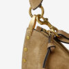 Oskan Soft Zip Bag in Suede Calfskin Leather