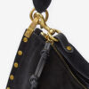 Oskan Soft Zip Bag in Suede Calfskin Leather