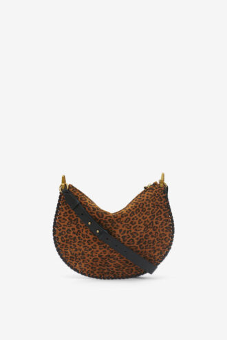 Oskan Soft Zip Printed Suede Leather Bag