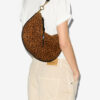 Oskan Soft Zip Printed Suede Leather Bag